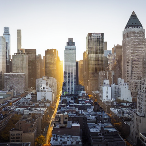 Original generation — Sample 1 — cityscape aerial view with golden hour lighting