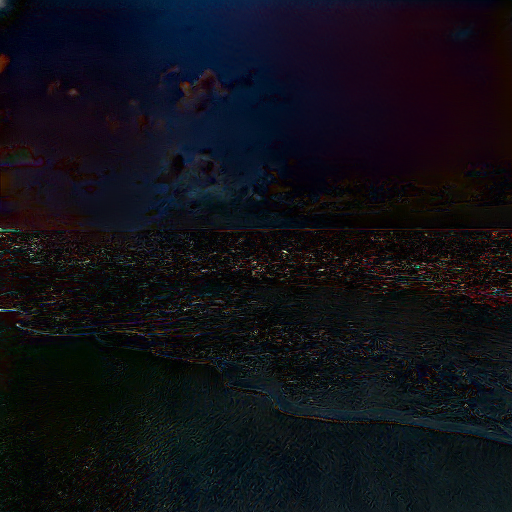 Residual map amplified ×10 revealing the embedded watermark perturbation — Sample 2